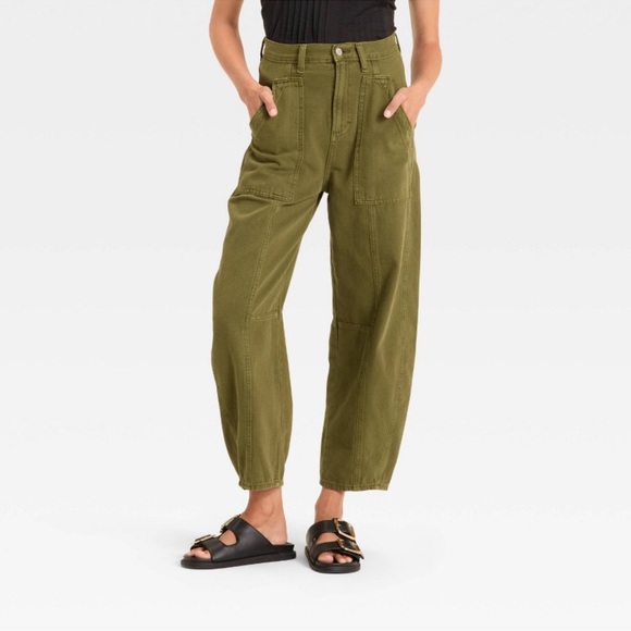 Women's High-Rise Utility Barrel Jeans - Universal Thread 14 - Picture 1 of 4